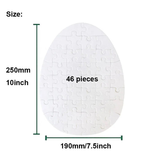 46 piece sublimation egg puzzle(10 pack)